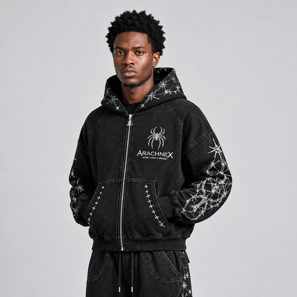 ARACHNEX Widow Web Zip Hoodie
