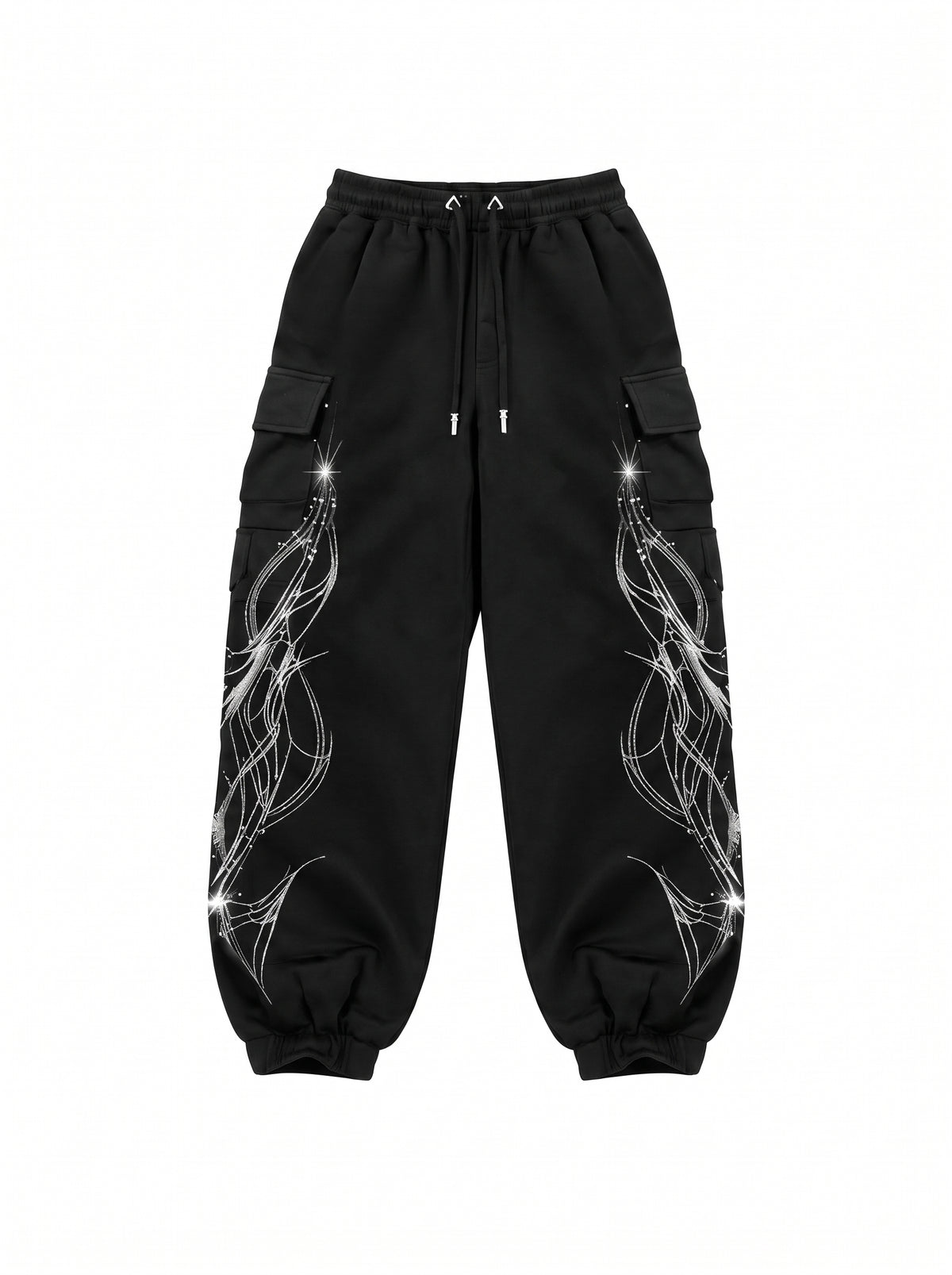 ARACHNEX Silver Web Cargo Pants