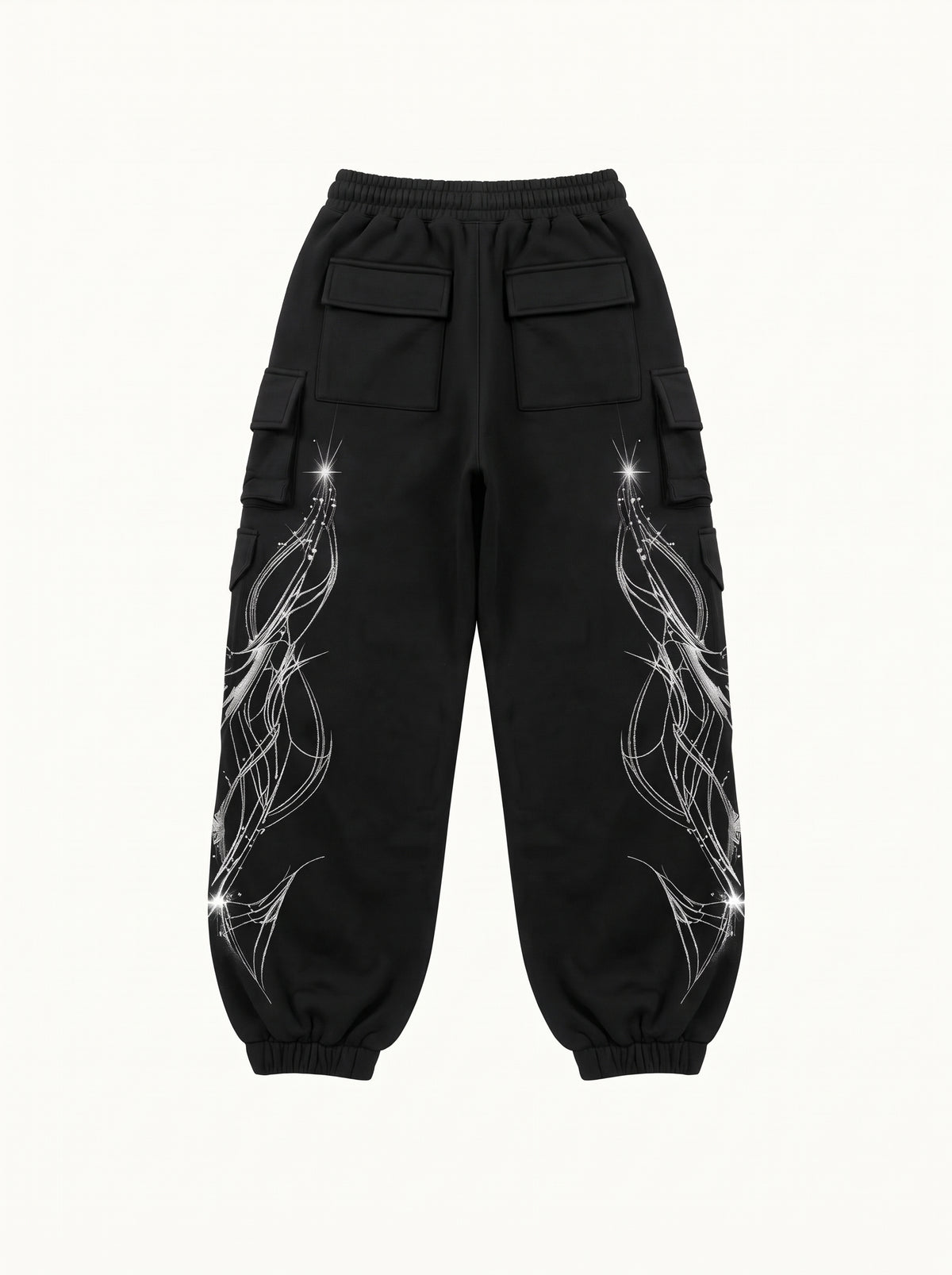 ARACHNEX Silver Web Cargo Pants