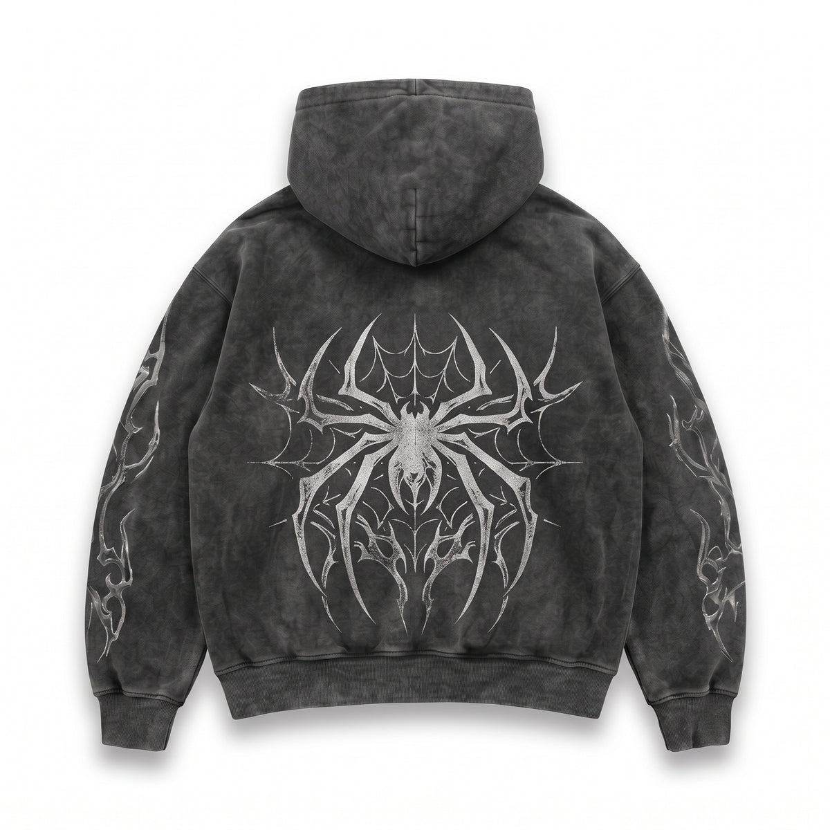 ARACHNEX Shadow Thorn Washed Hoodie Back view