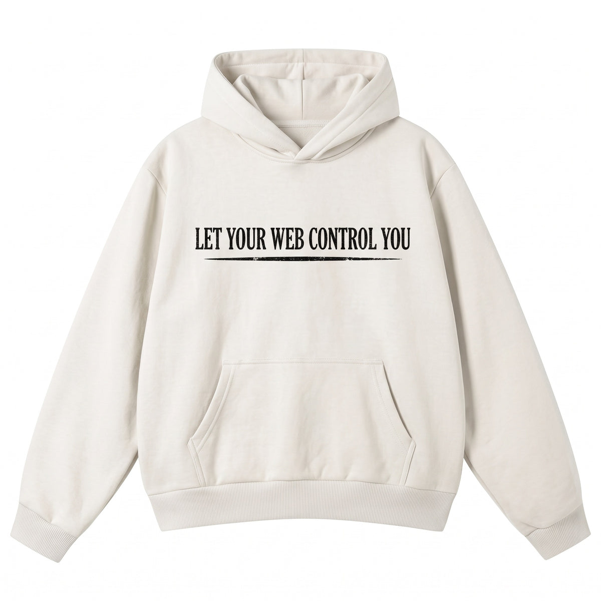 ARACHNEX Let Your Web Control You Hoodie Front lettering