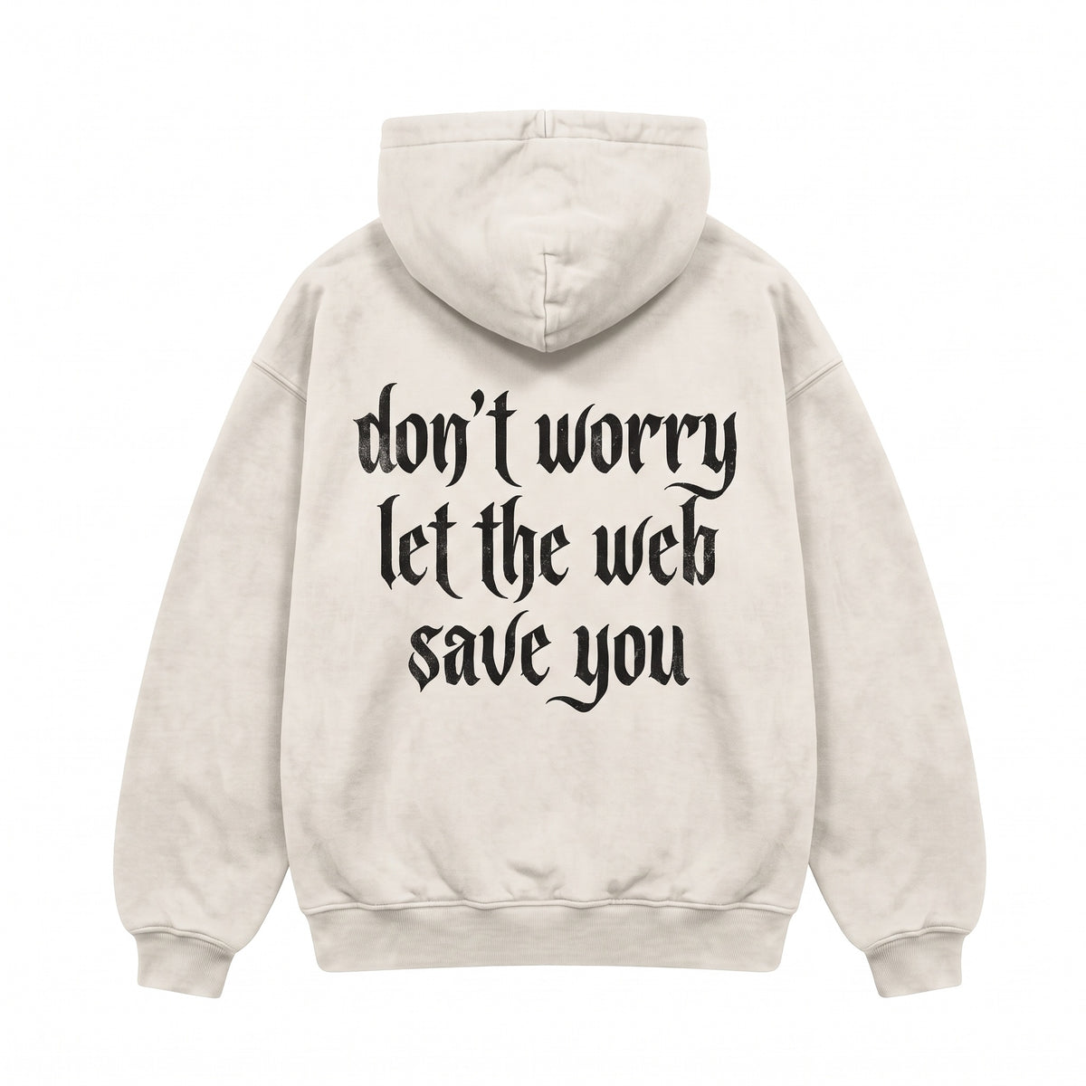 ARACHNEX Web Guardian Graphic Hoodie Off-white back lettering