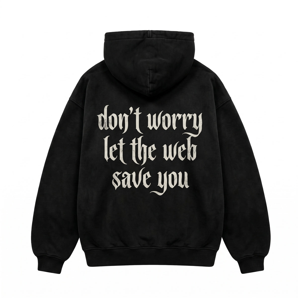 ARACHNEX Web Guardian Graphic Hoodie Black back lettering