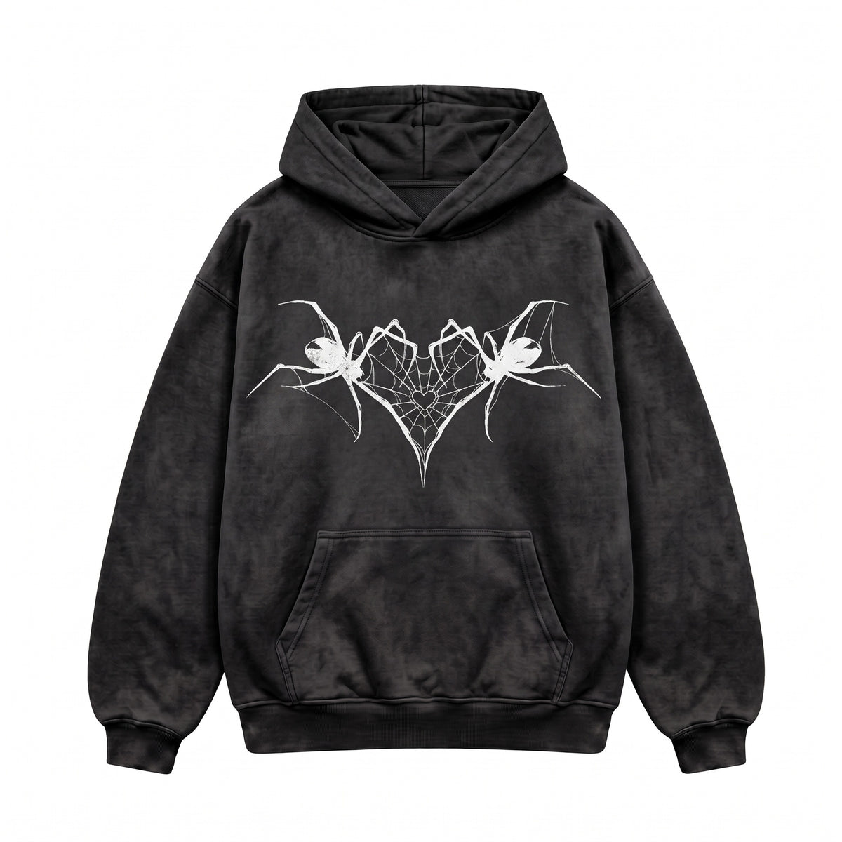 ARACHNEX Nocturne Butterfly Hoodie Charcoal graphic detail