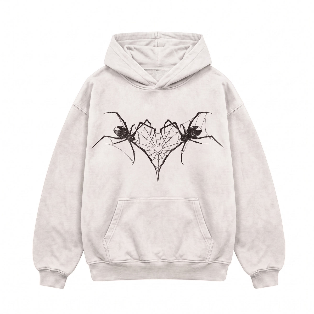ARACHNEX Nocturne Butterfly Hoodie Off-white front spider graphic